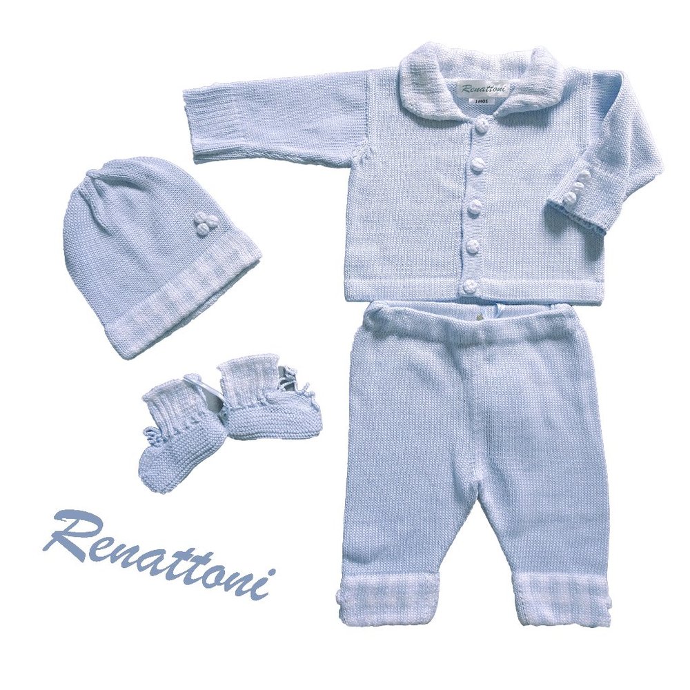 Knit outfit for Baby Boy, Baby shower boy, Pima